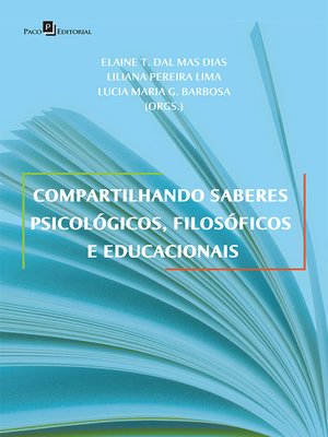 cover image of Compartilhando saberes psicológicos, filosóficos e educacionais